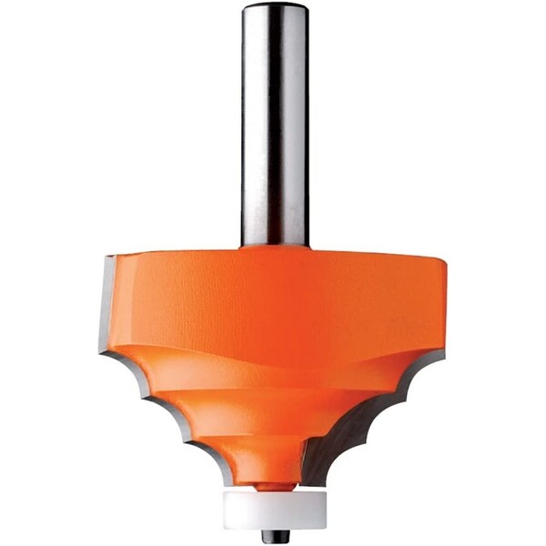 Solid Surface Decorative Edge Profile Bit W/Bearing, 2-5/8-Inch Diameter, 1/2-Inch Shank